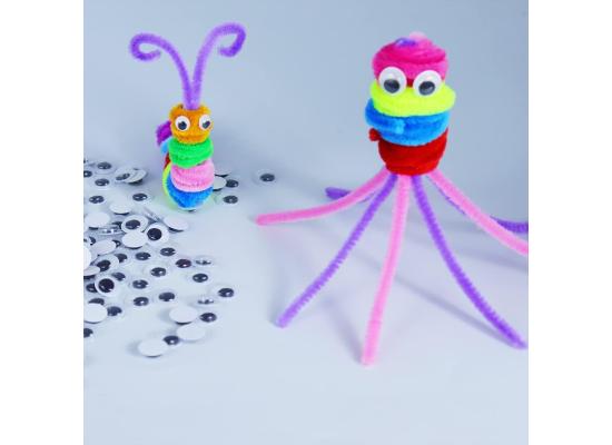 Wiggle Googly Eyes, Self Adhesive, Medium Size 20 Pieces